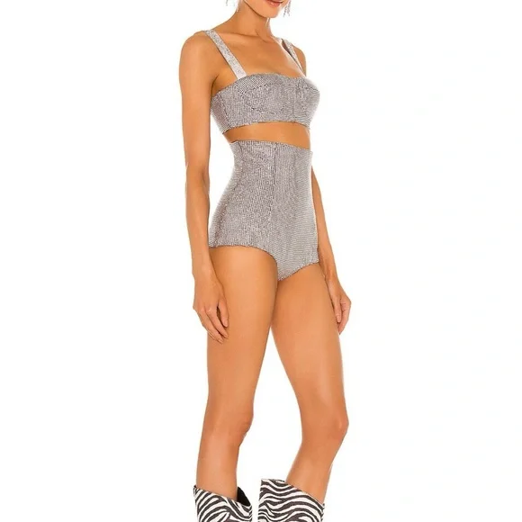 Bronx & Banco Zizi Bra & Undies in Silver Medium